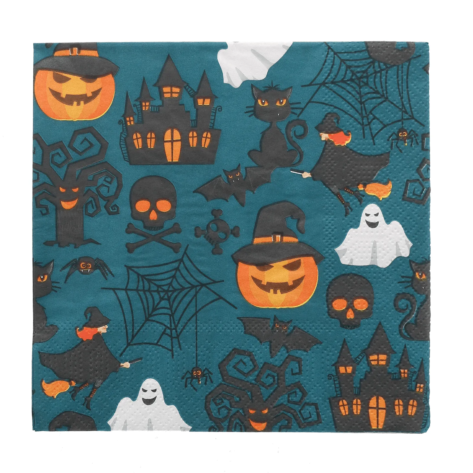 Pack of 20 Haunted House Pumpkin Ghost Halloween Table Napkins