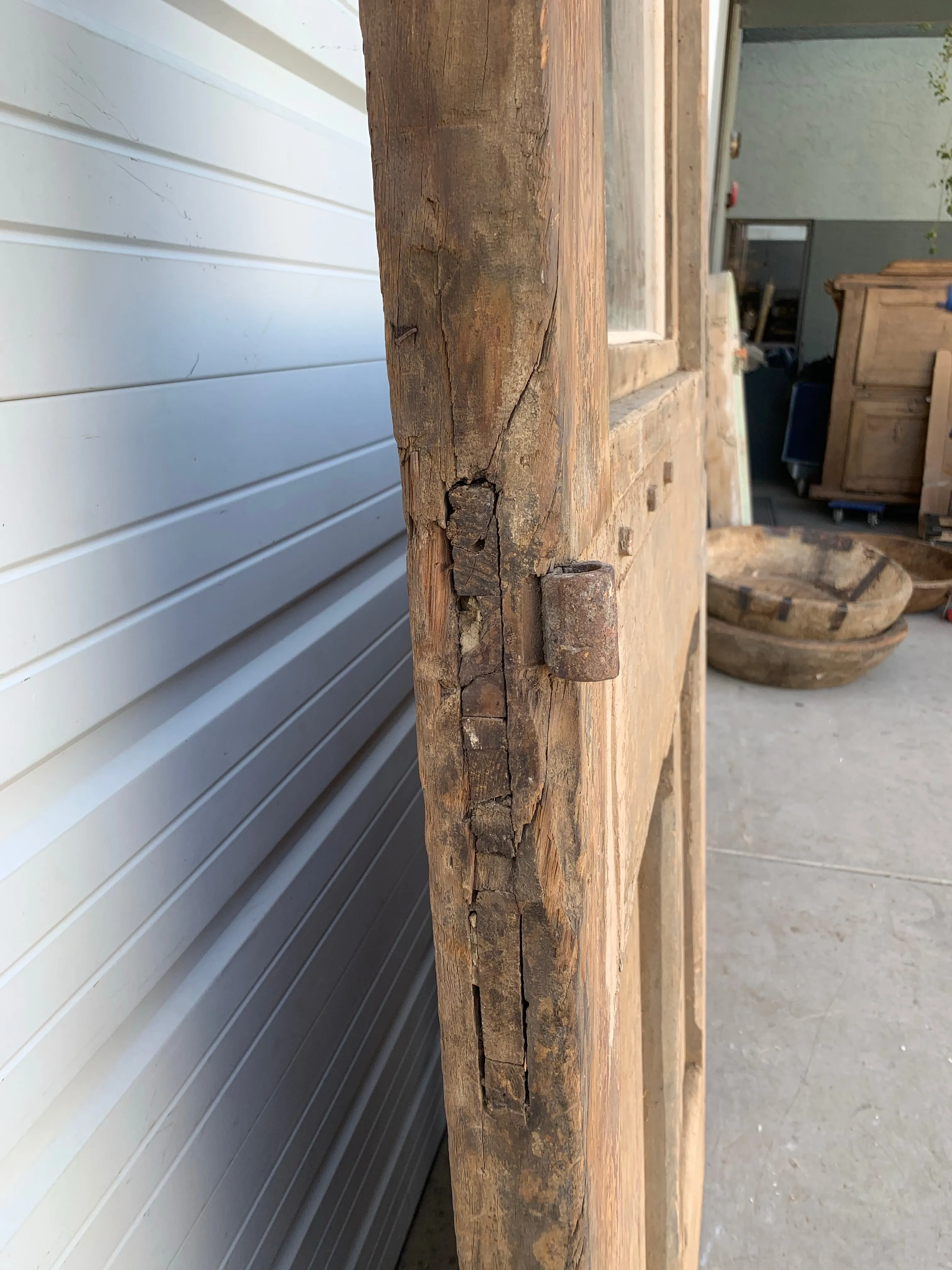 Pair of Wood Carved Antique Doors with Single Lite