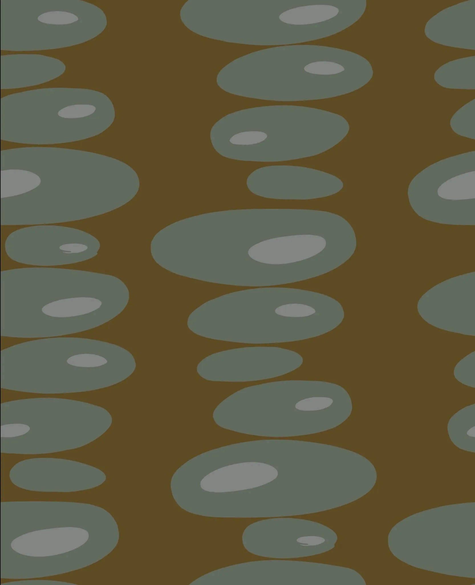 Pebbles Wallpaper - Khaki, Pewter   Grey