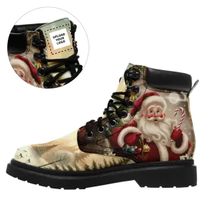 Personalized Santa Claus Boots, Custom Christmas Decor Boots, Best Gift for the Season