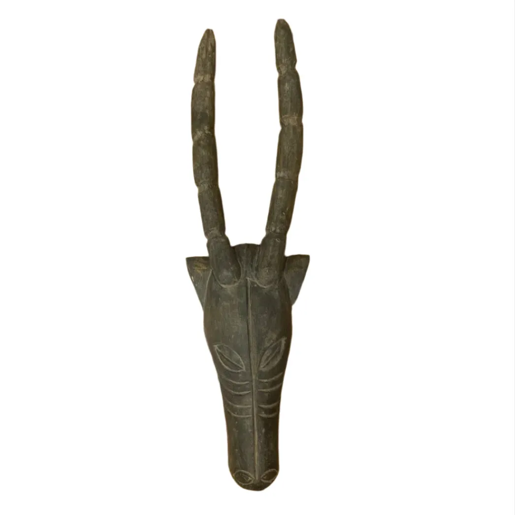 Primitive wall hanging Med Deer/Gazelle wood carved