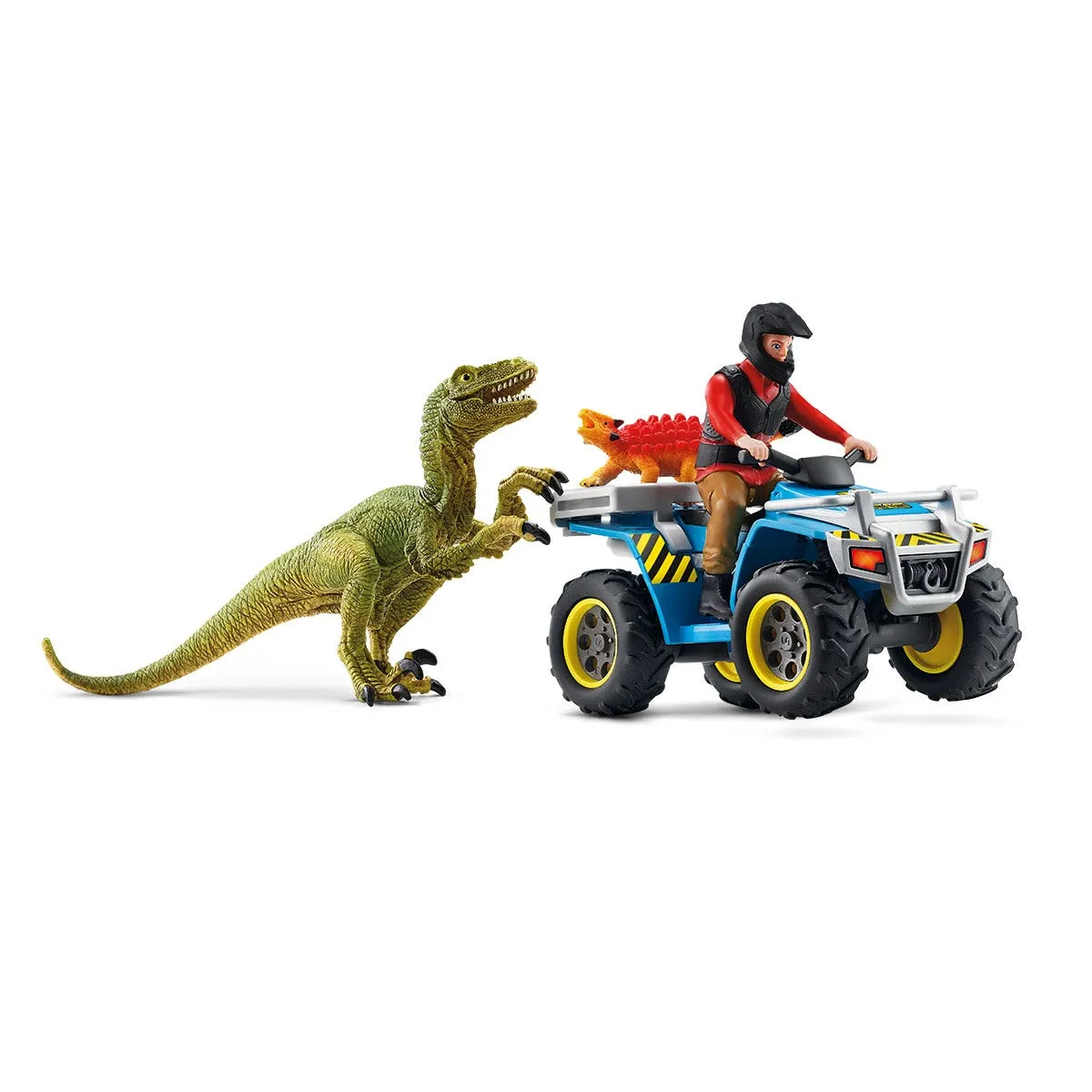 Quad escape from Velociraptor