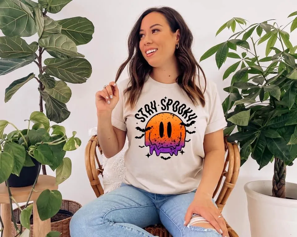"Stay Spooky" Melting Smile Tee - Unisex Shirt