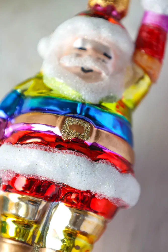 Rainbow Santa Christmas Decoration