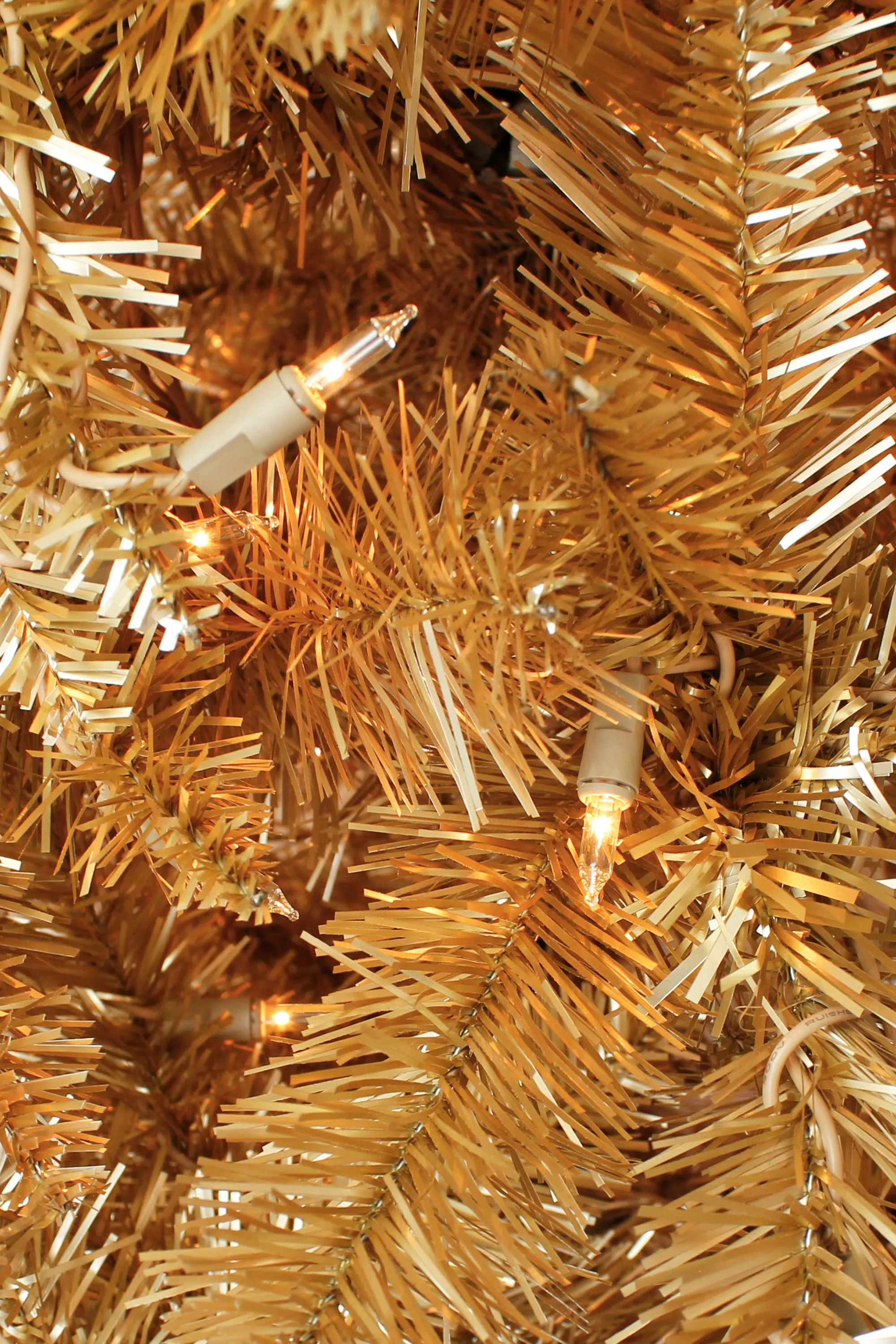 Rose Gold Slim Prelit Christmas Tree with Warm White Lights