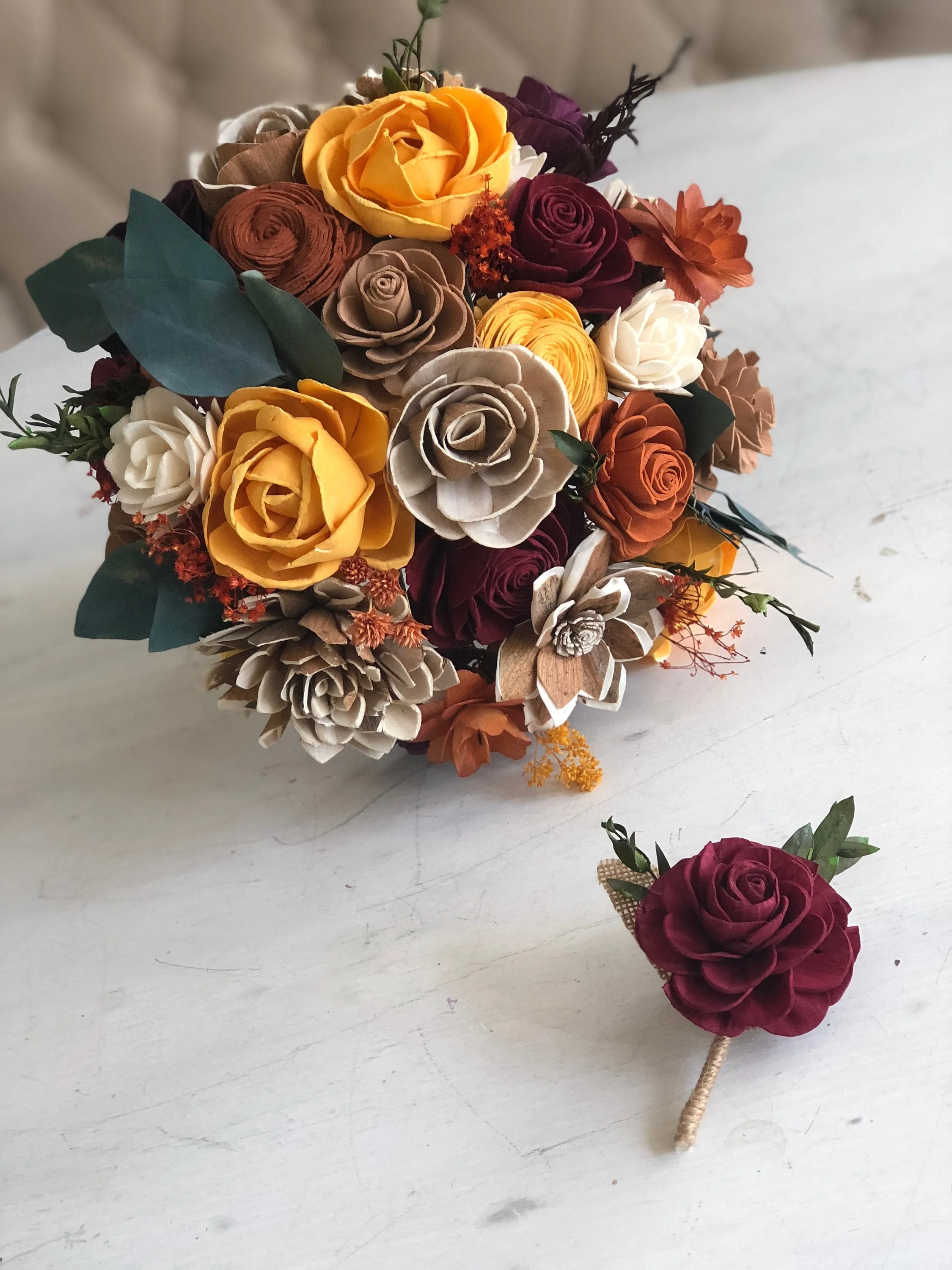 Rose Wine Boutonnière
