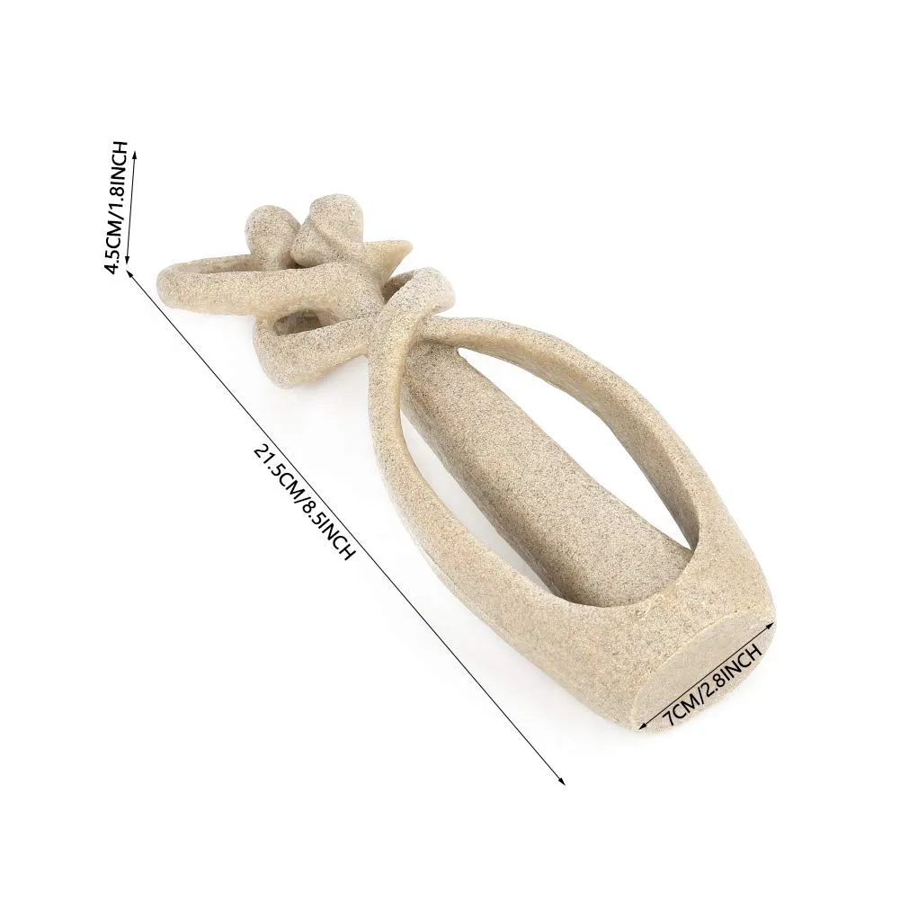 Sandstone Statue, Handmade Sandstone Kiss Lovers Couple Statue Abstract Sculpture Statue Art Craft Decoration
