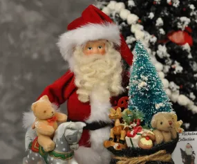 Santa Claus with Sack and Rocking Horse