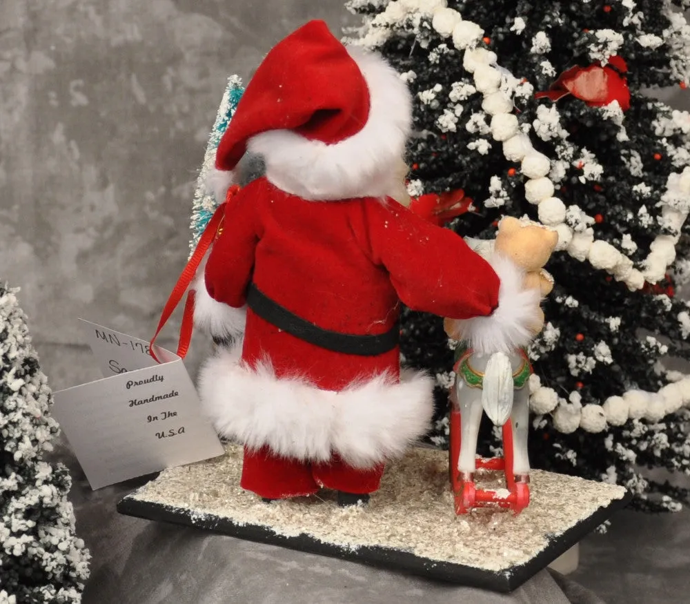 Santa Claus with Sack and Rocking Horse