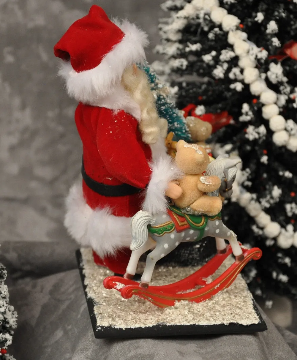Santa Claus with Sack and Rocking Horse