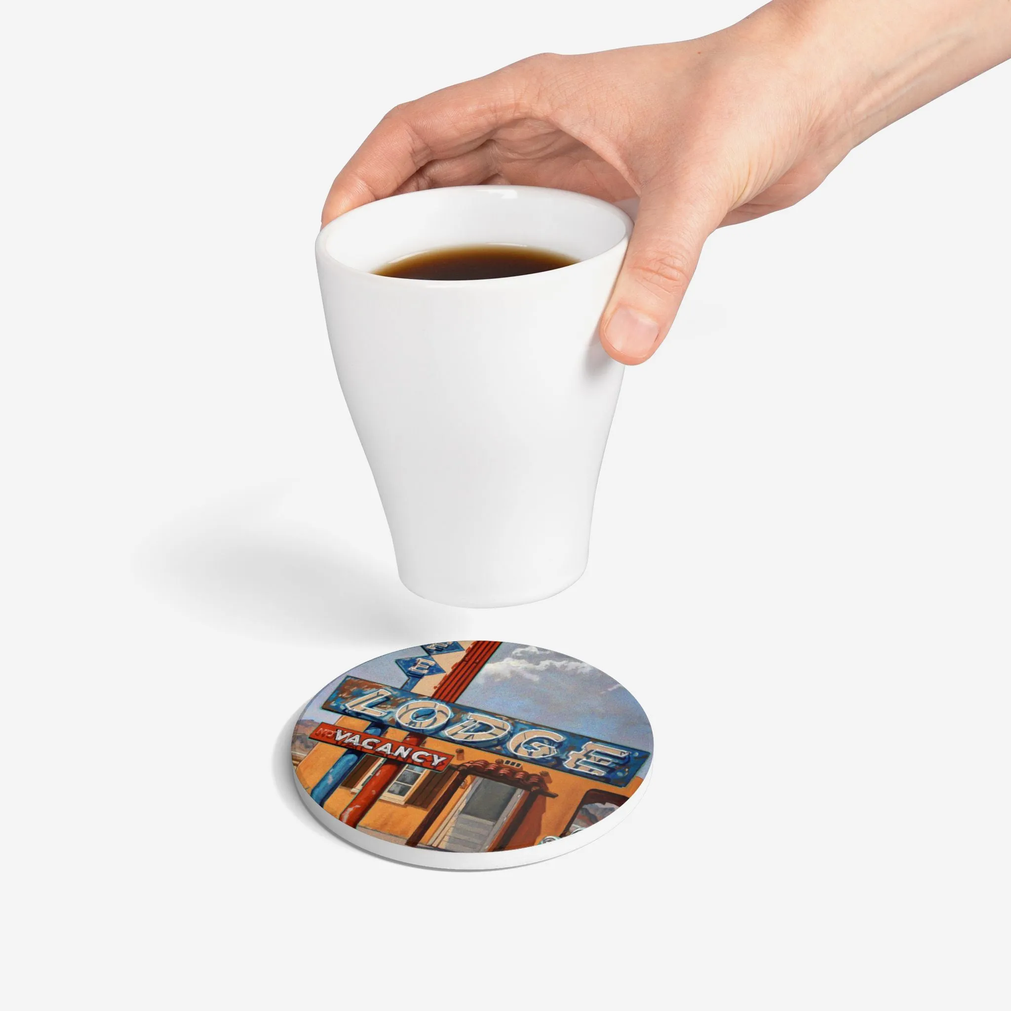 Santa Fe Lodge Ceramic Coaster