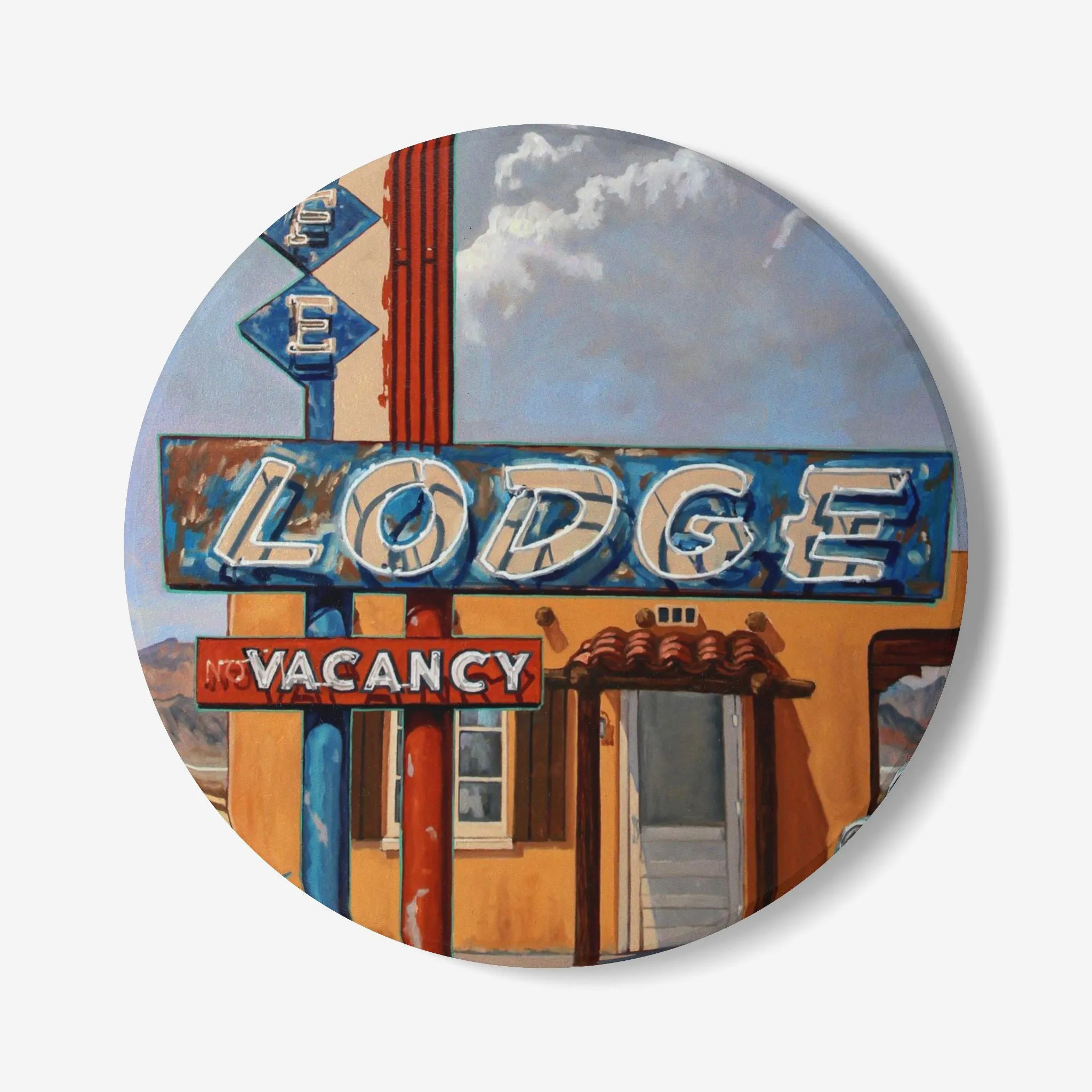Santa Fe Lodge Ceramic Coaster