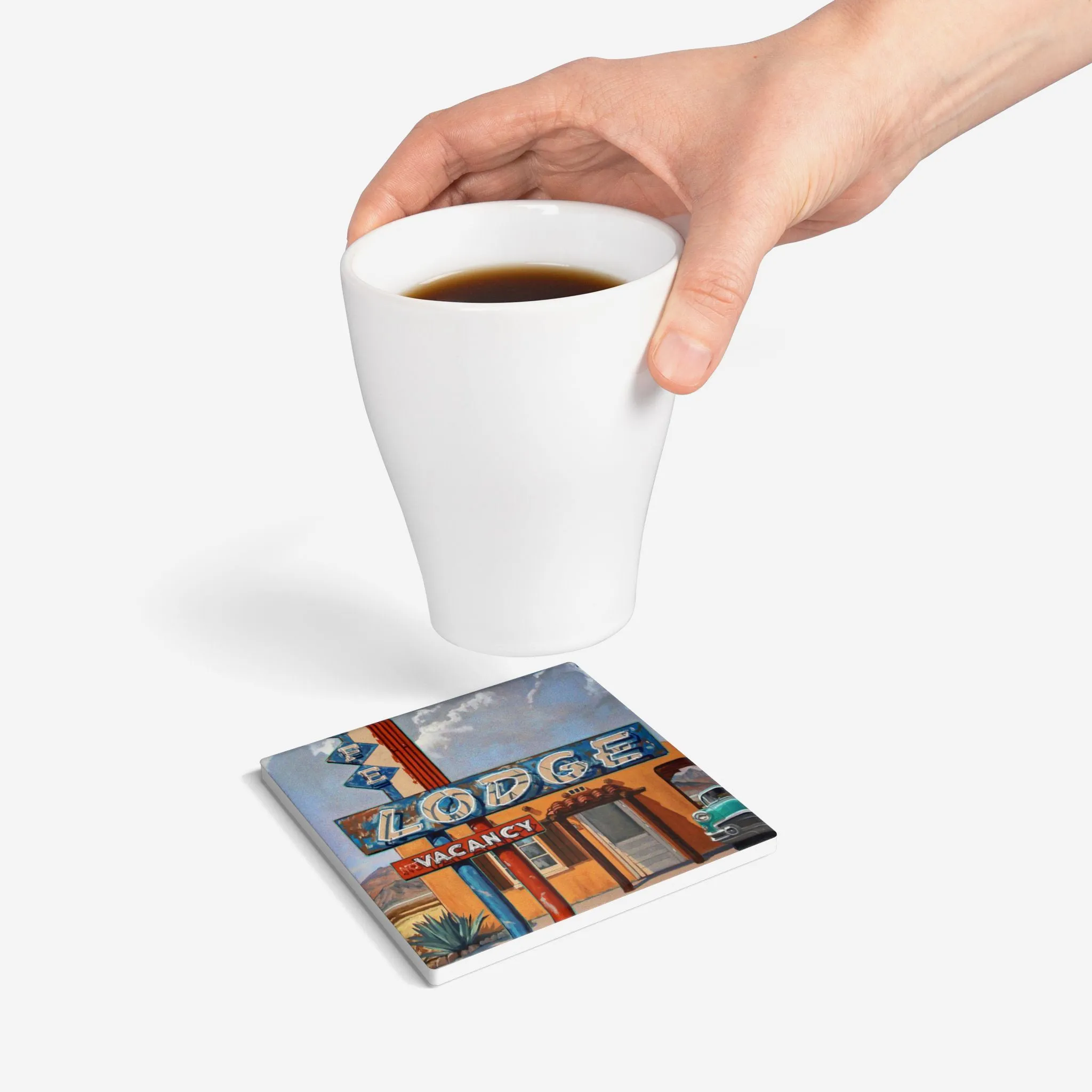 Santa Fe Lodge Ceramic Coaster