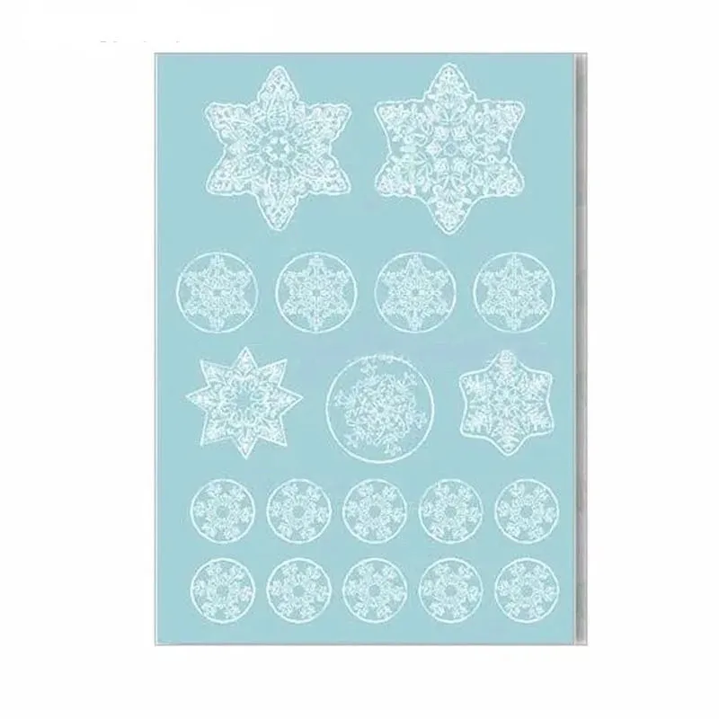 Snowflakes, Santa, & Elk Christmas Window Stickers
