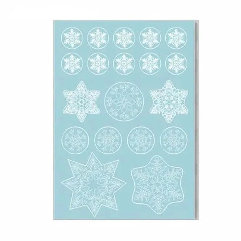 Snowflakes, Santa, & Elk Christmas Window Stickers