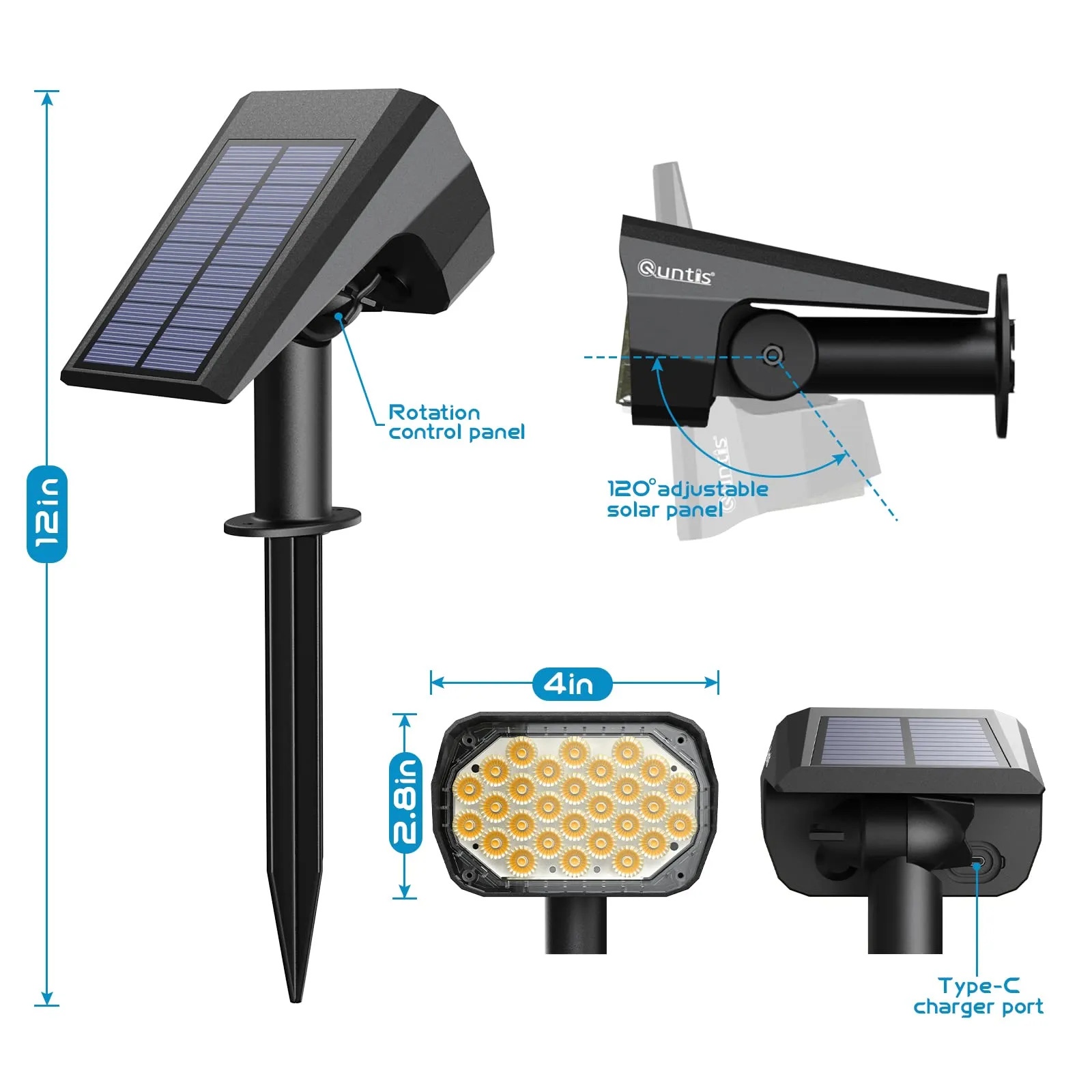 Solar Spot Lights Outdoor 6 Pack