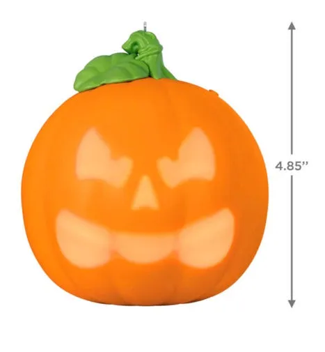 Spirited Pumpkin Ornament With Light and Sound