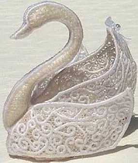 Swan Custodian in freestanding lace