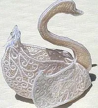 Swan Custodian in freestanding lace