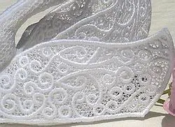 Swan Custodian in freestanding lace
