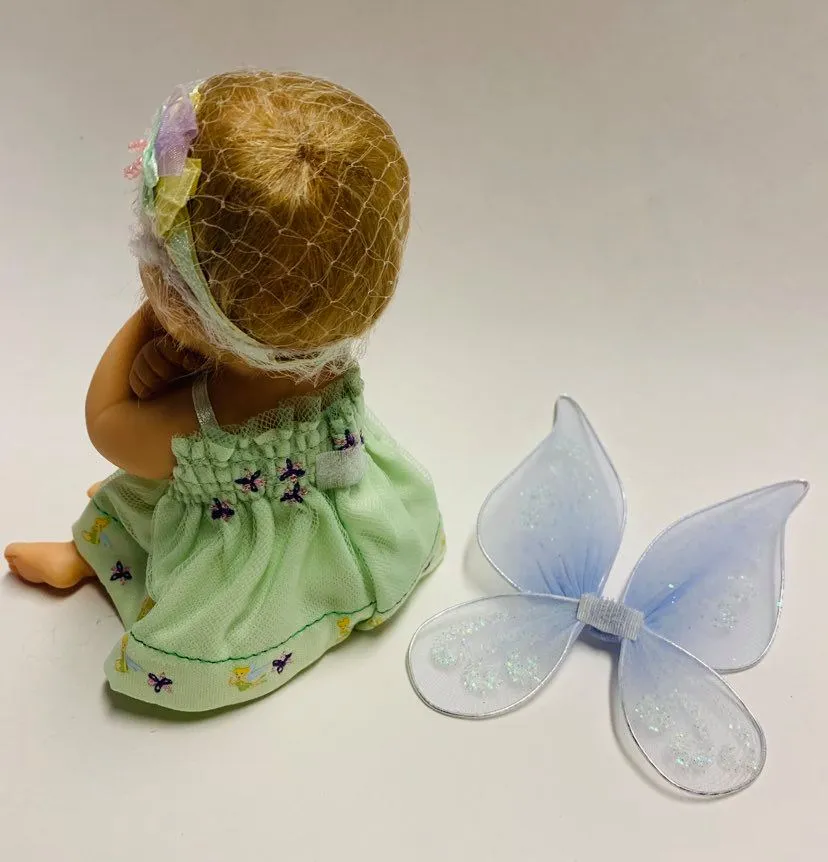 The Ashton - Drake Galleries Am I Cute Or What Realistic Lifelike Artist's Resin Baby Statue In a Tinkerbell Fairy Princess Dress Precious Pixies Collection by Doll Artist Cheryl Hill 5.25"-inches