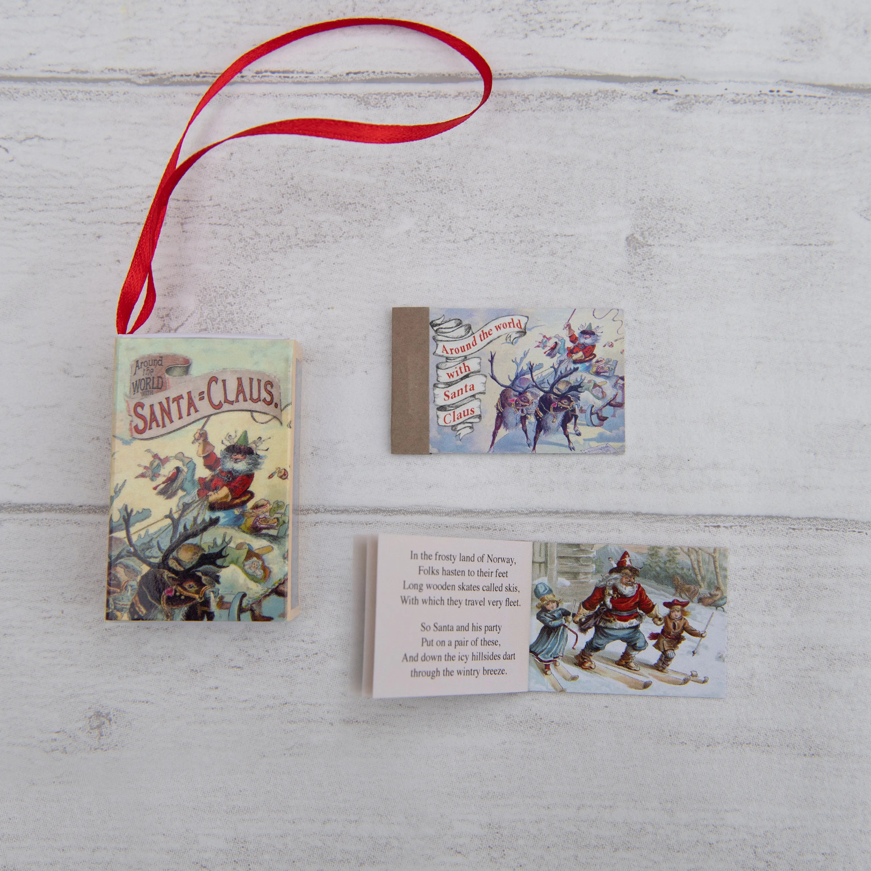 Tree Decoration 'Around The World With Santa Claus' Victorian Poem