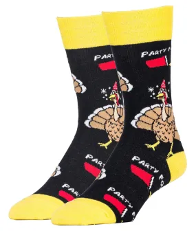 Turkey Party Fowl Socks (Men's)