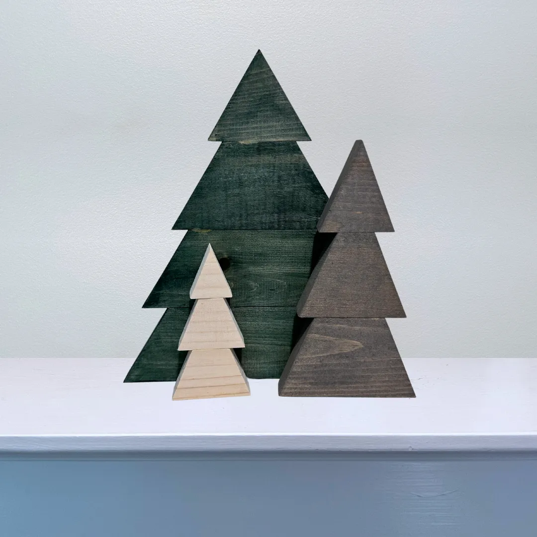 Up-cycled Wood Christmas Trees