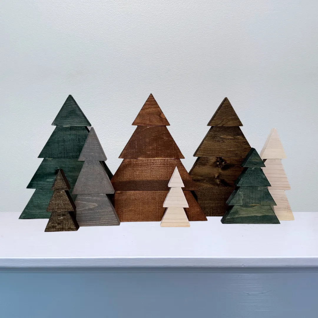 Up-cycled Wood Christmas Trees