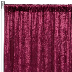 Velvet 12ft H x 52" W Drape/Backdrop Curtain Panel - Burgundy