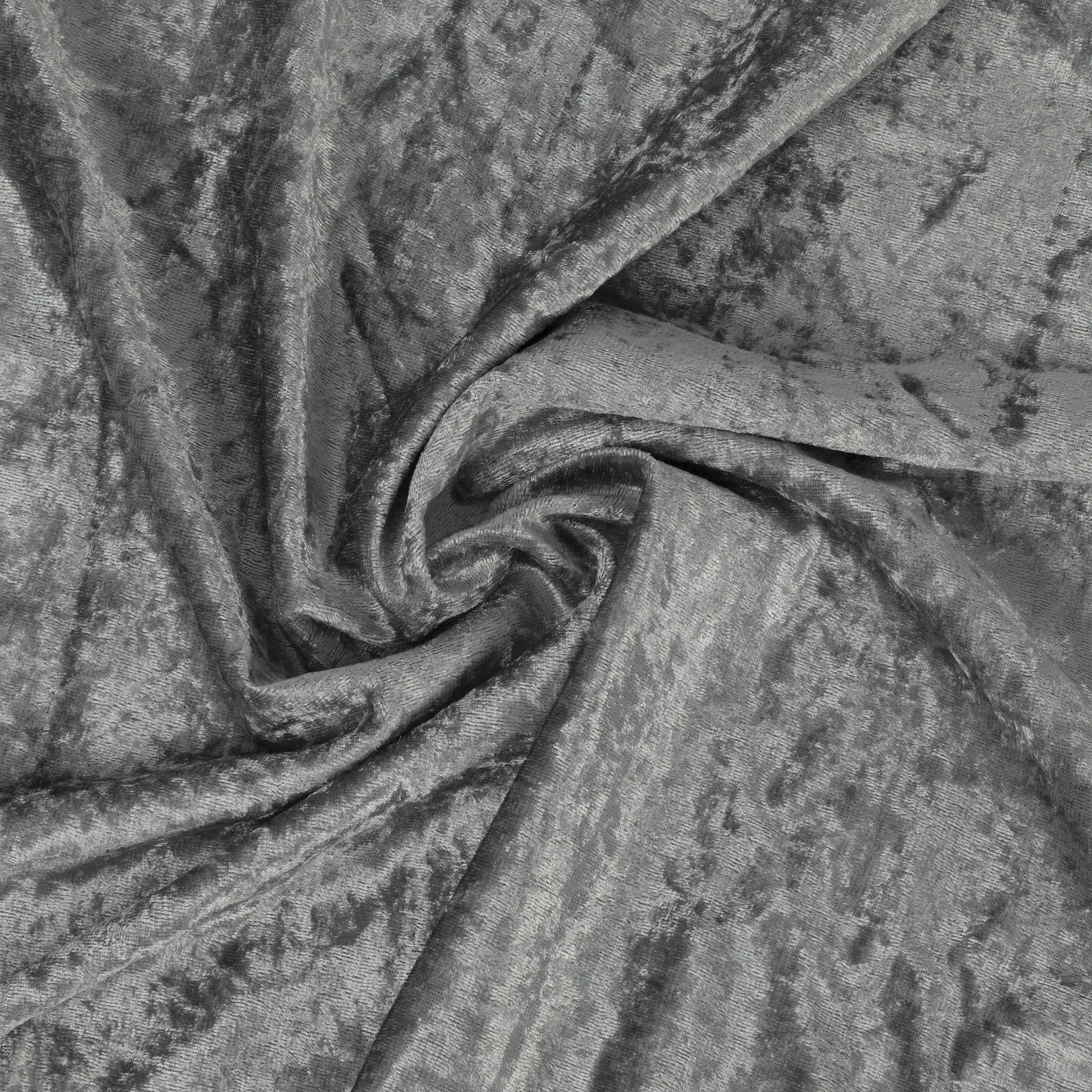 Velvet 12ft H x 52" W Drape/Backdrop Curtain Panel - Charcoal