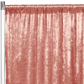 Velvet 12ft H x 52" W Drape/Backdrop Curtain Panel - Cinnamon Rose