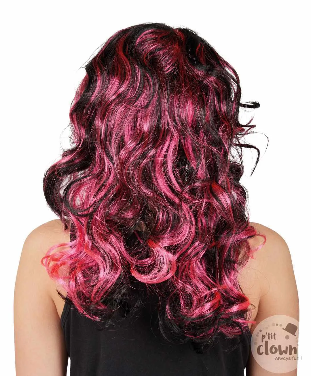Wig - Witch (Black and Pink)